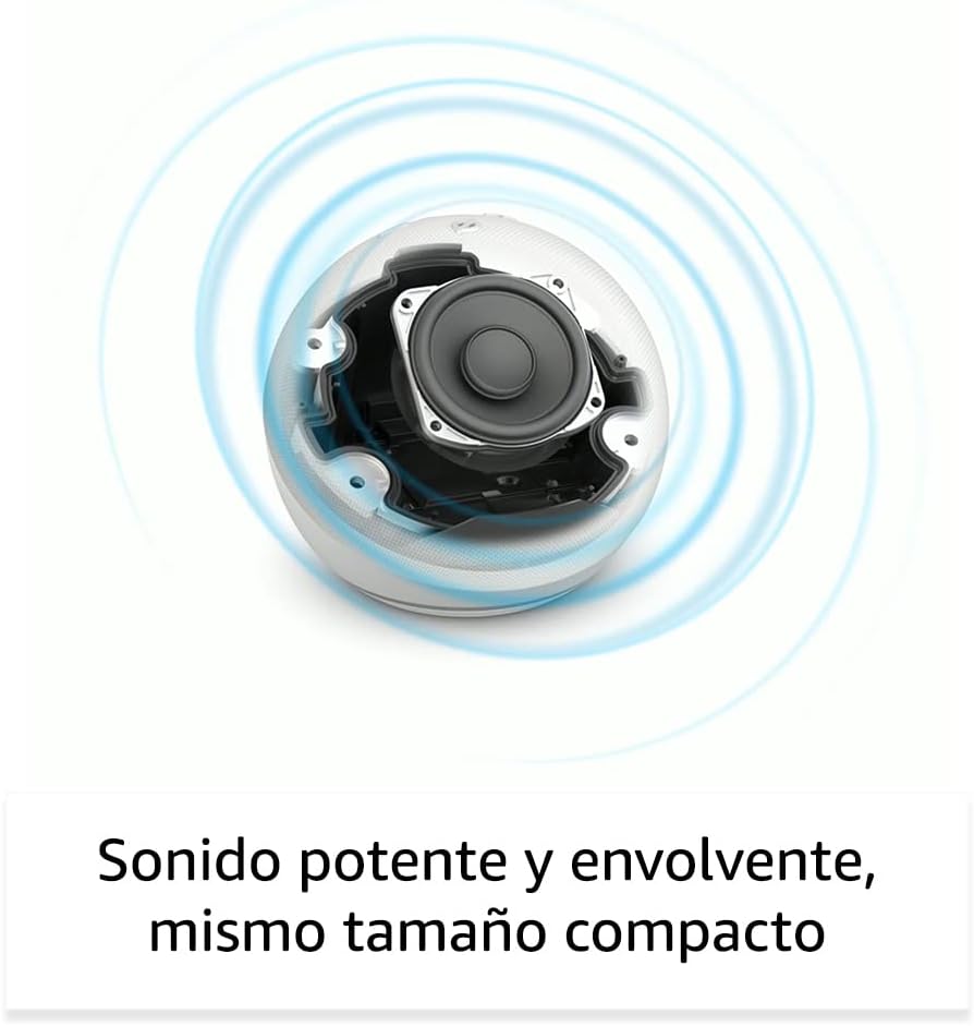 Echo Dot (Última generación) | Altavoz inteligente wifi y Bluetooth con Alexa, con sonido más potente y de mayor amplitud | Blanco