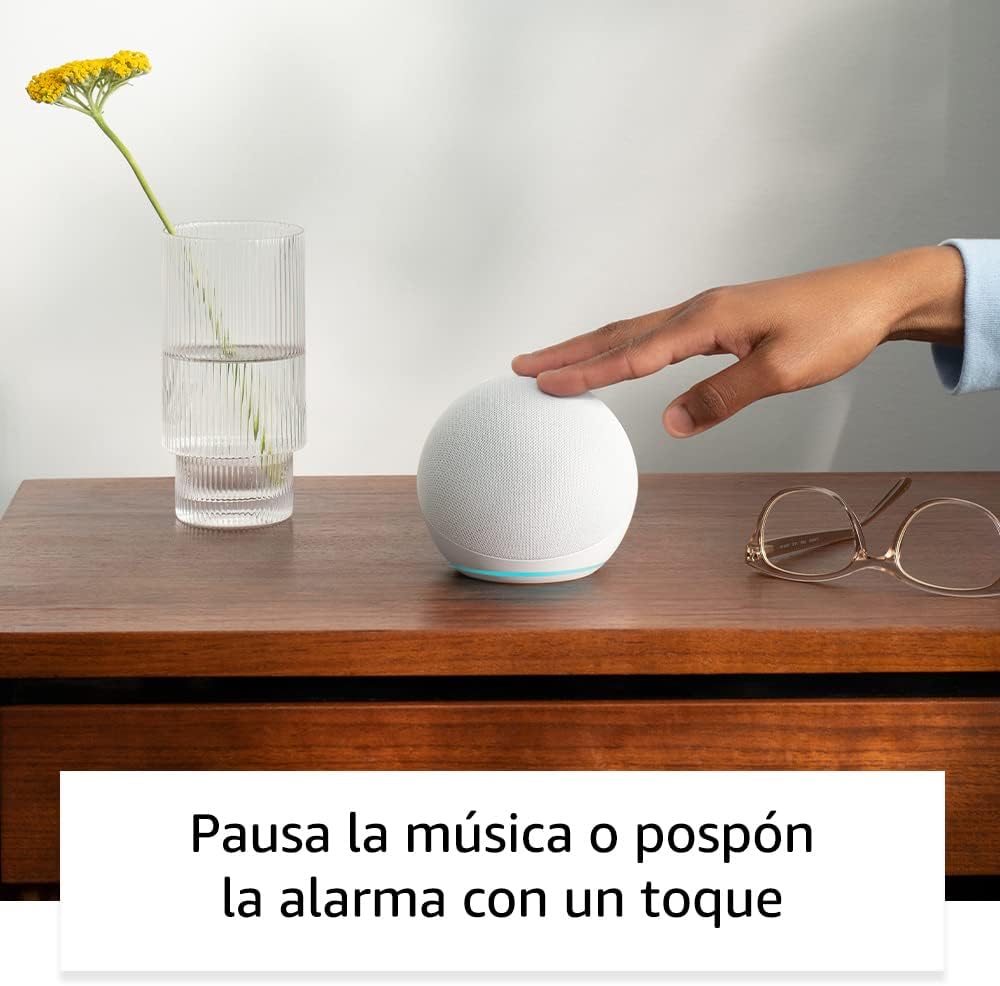 Echo Dot (Última generación) | Altavoz inteligente wifi y Bluetooth con Alexa, con sonido más potente y de mayor amplitud | Blanco