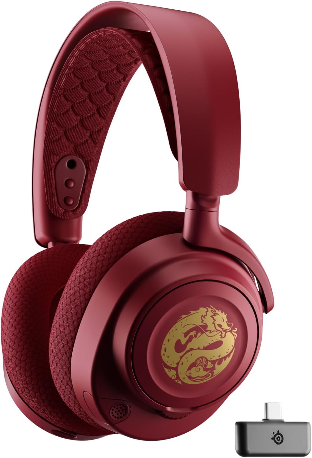 SteelSeries Arctis Nova 7 Wireless - Auriculares Gaming multiplataforma - Dragon Edition - 2 Sets de Placas Inalámbrico Dual 2,4 GHz y Bluetooth - 38h por Carga rápida - PC, PS, Mac, móvil, Switch