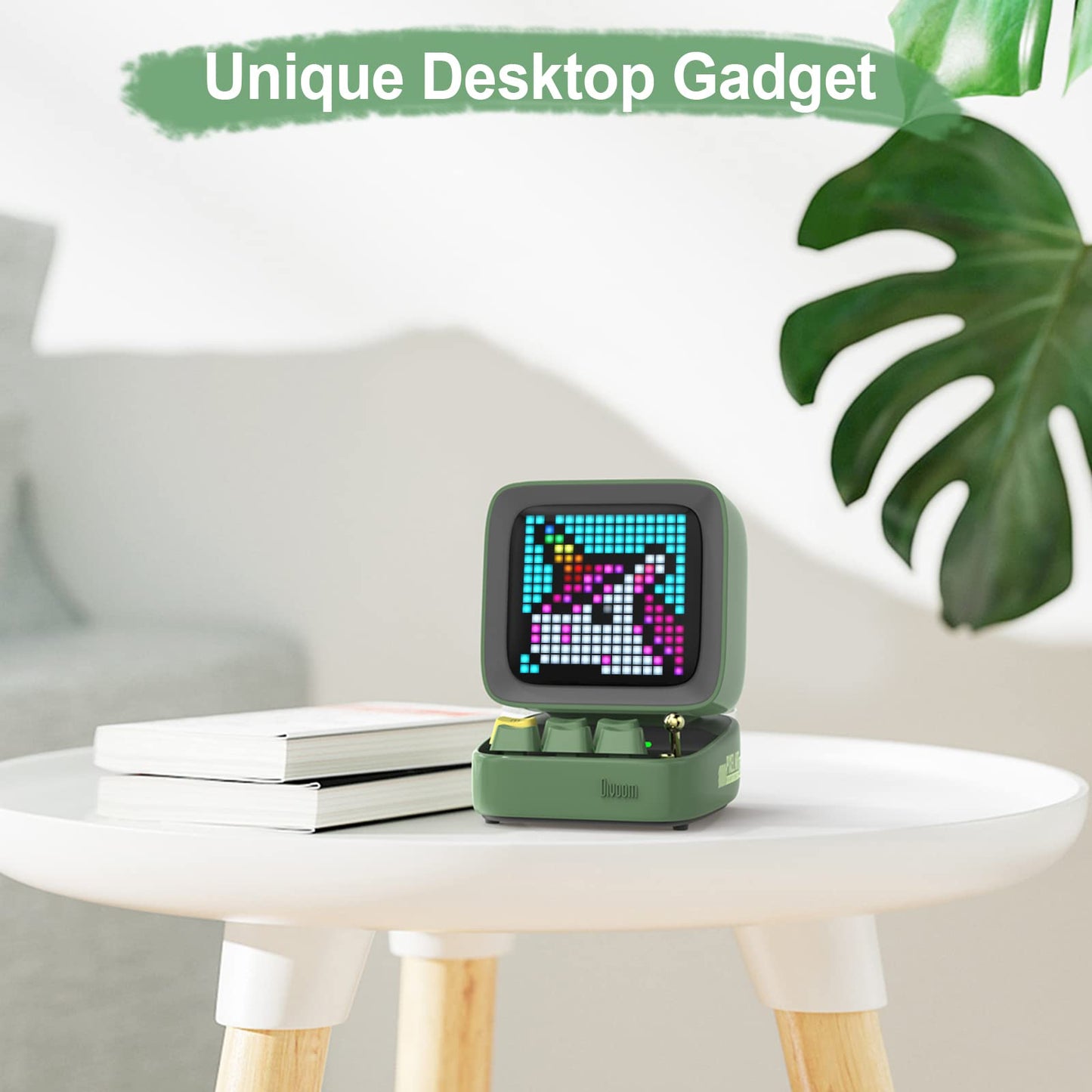 Divoom Ditoo Altavoz Bluetooth Portátil con Pantalla De Píxeles Retro, Control De App De Teléfono Inteligente/Teclado Mecánico con Retroiluminación RGB (Blanco)