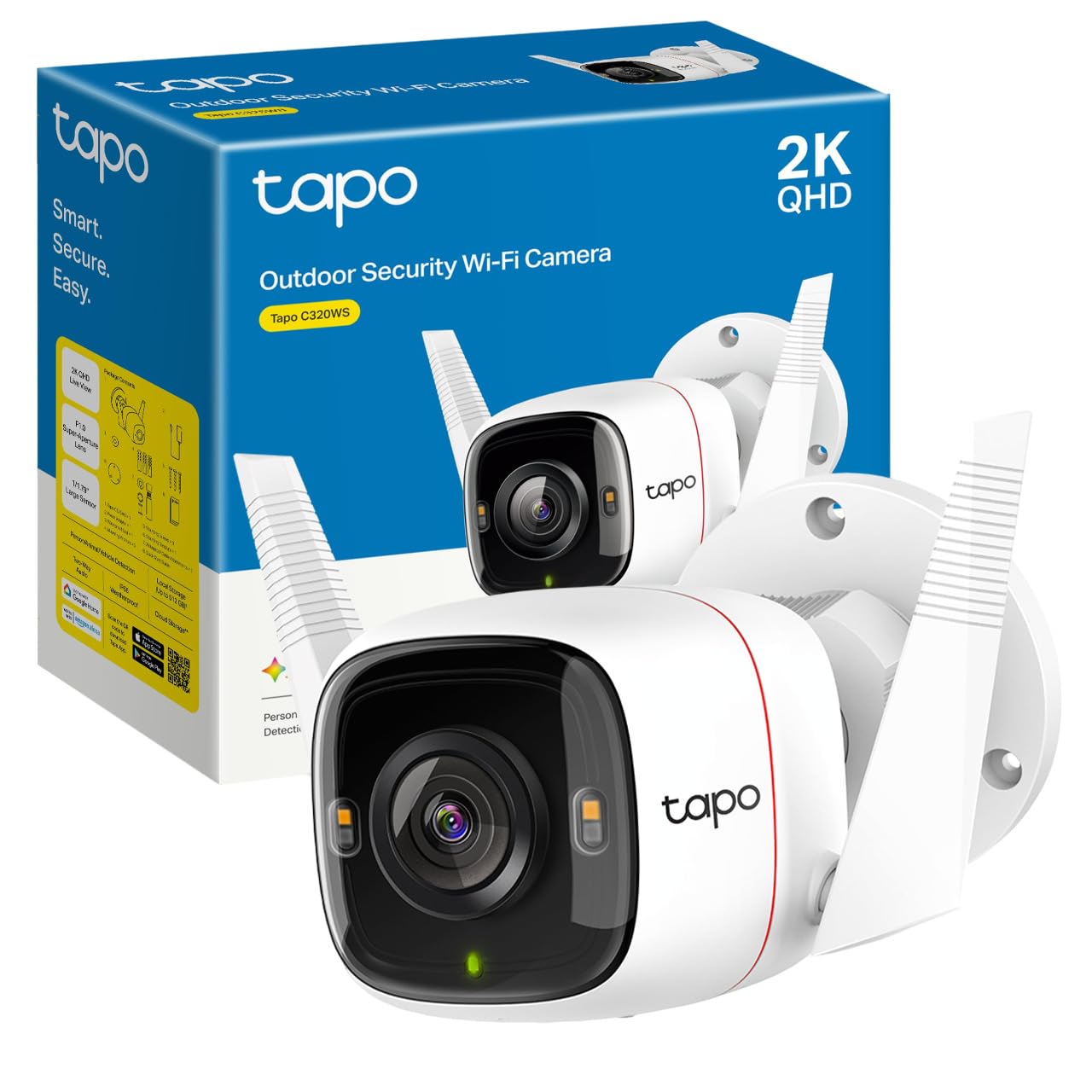 Tapo C410 Kit - Cámara de vigilancia Solar con batería Exterior, Detección de Personas por IA, 2K 3 MP, visión Nocturna de Color, Memoria microSD, batería no extraíble de 6400mAh, Audio bidireccional