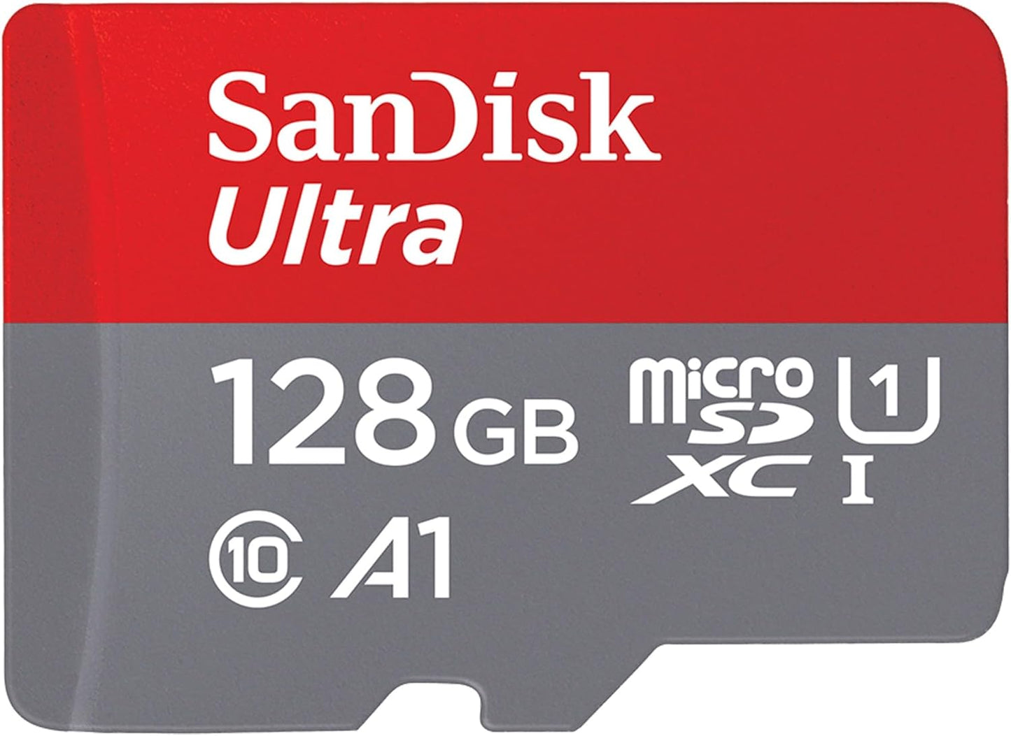 SanDisk 128GB Ultra, Tarjeta de memoria microSDXC, hasta 140 MB/s + adaptador SD, con Clase A1 de rendimiento de las aplicaciones, UHS-I Class 10 U1