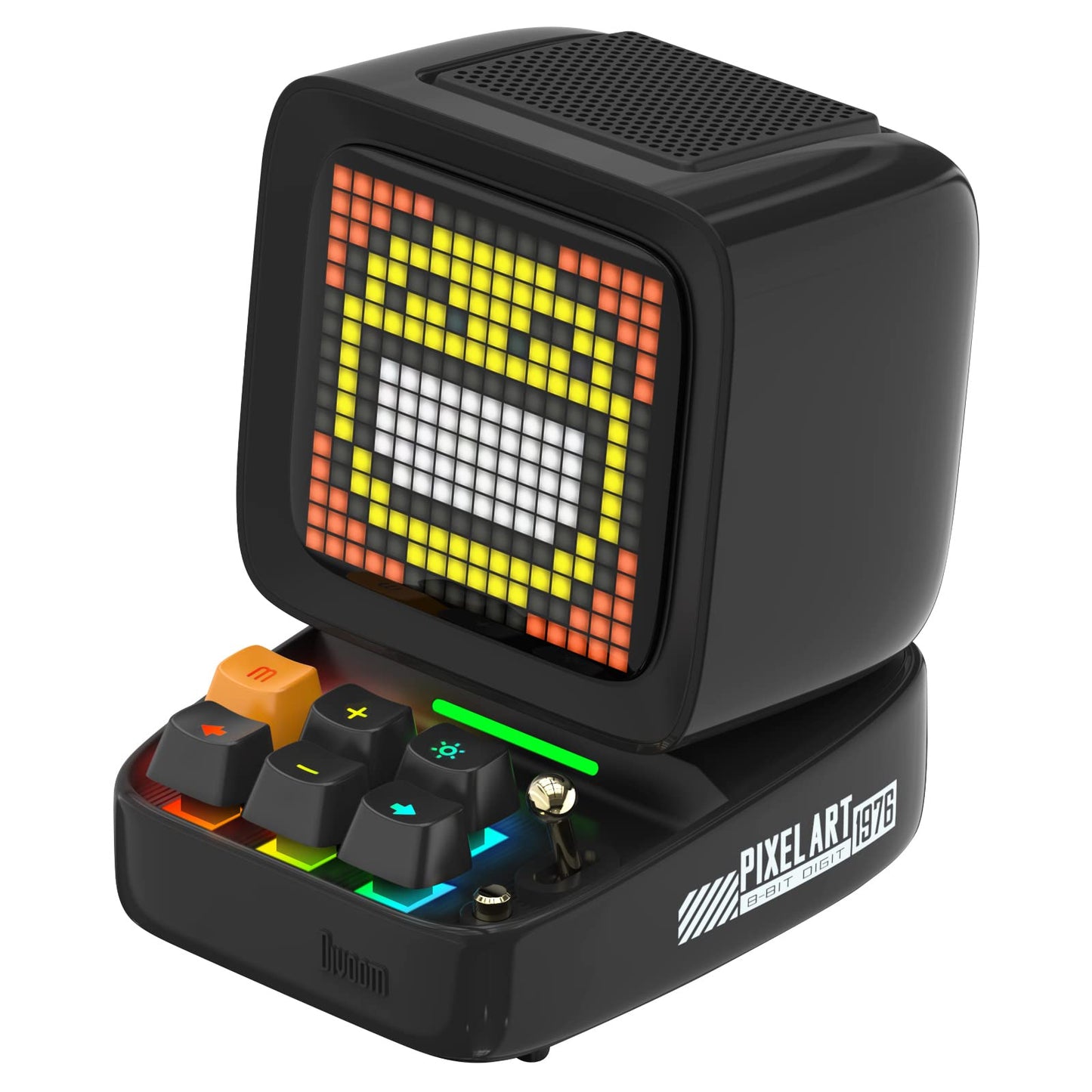 Divoom Ditoo Altavoz Bluetooth Portátil con Pantalla De Píxeles Retro, Control De App De Teléfono Inteligente/Teclado Mecánico con Retroiluminación RGB (Blanco)